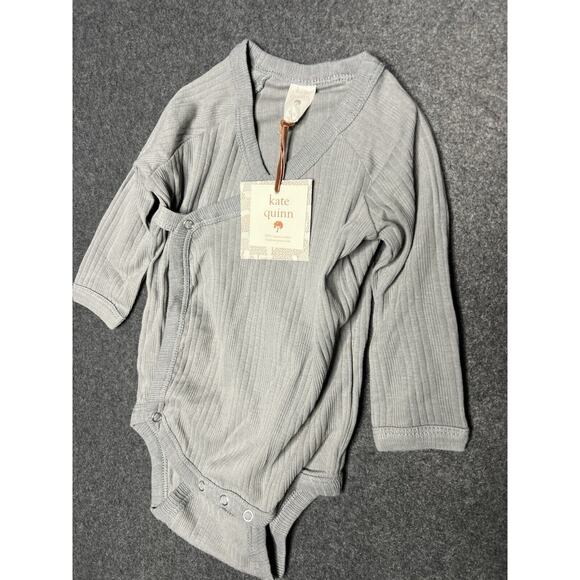 Kate Quinn The Woods Gray Ribbed One Piece Suit Baby Toddler Size 12-18 Mo NWT - Picture 3 of 7